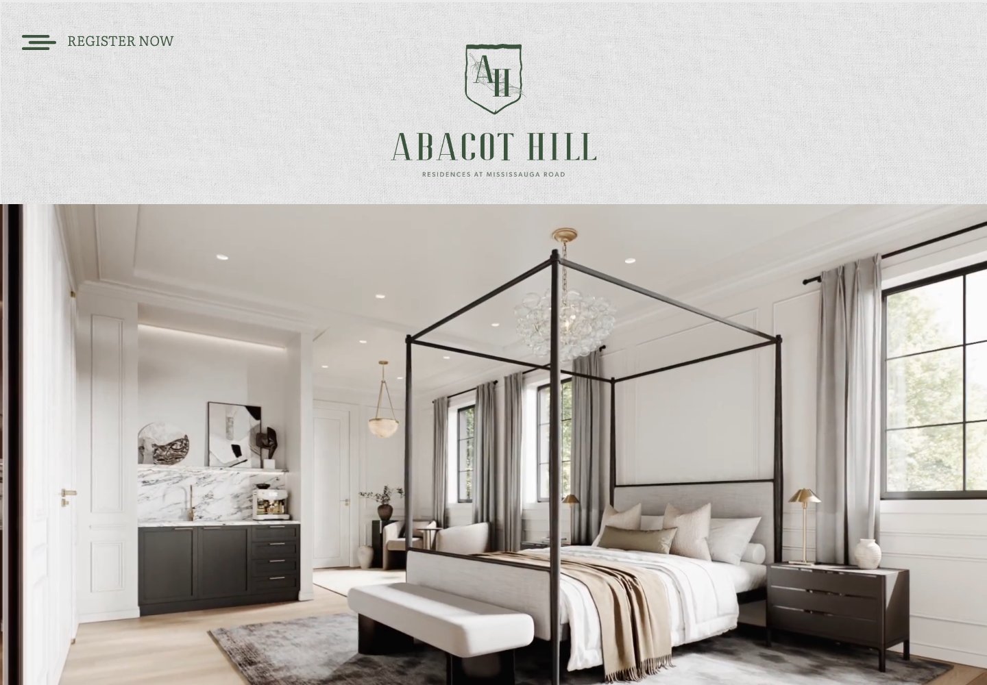 Abacot Hill website — desktop homepage