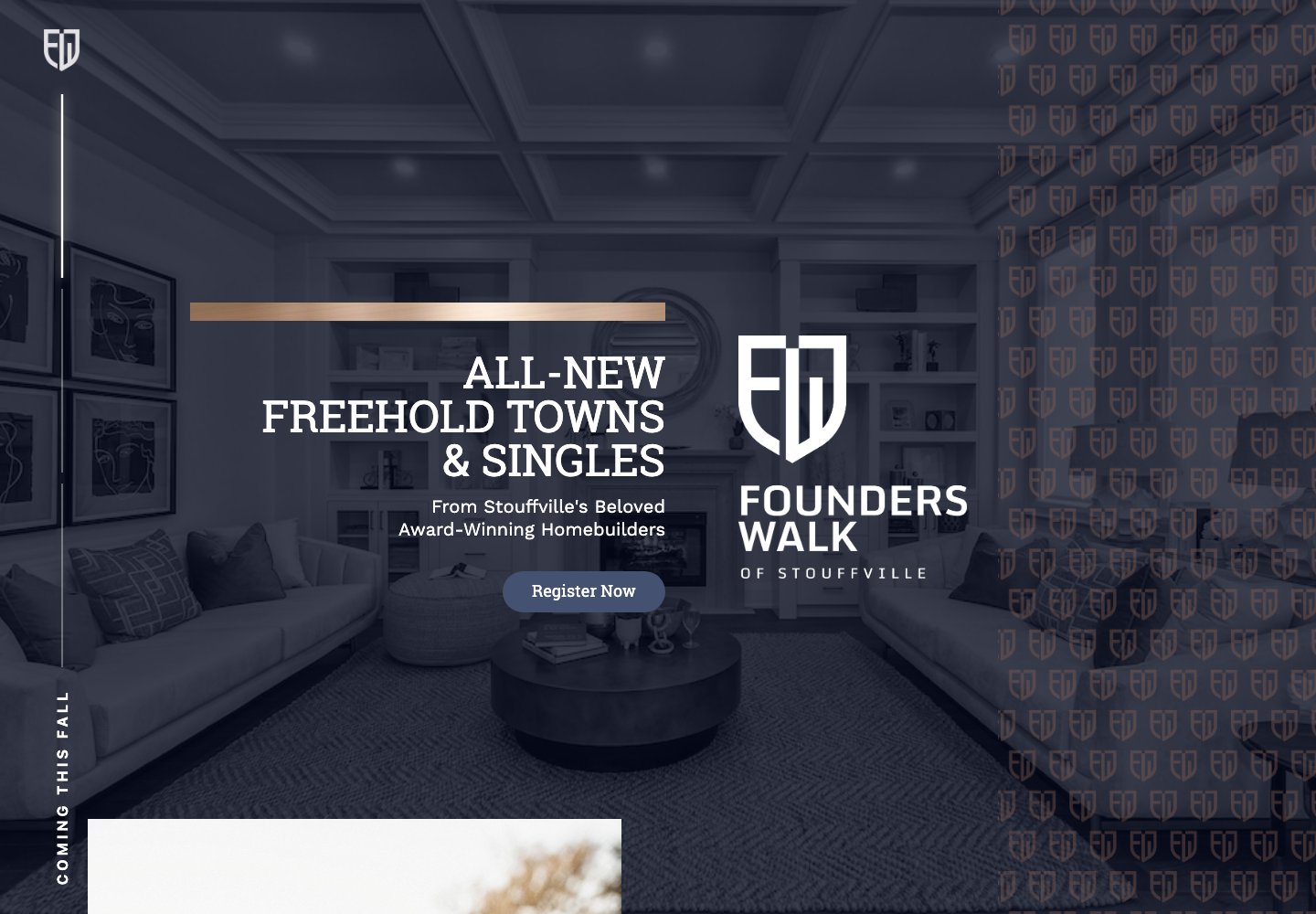 Founders Walk website — desktop homepage