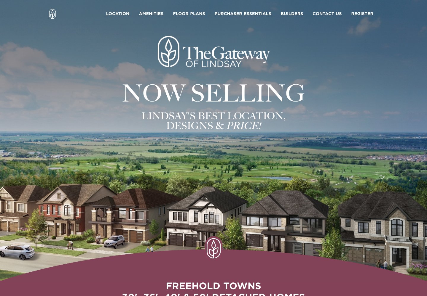 Gateway of Lindsay website — desktop homepage