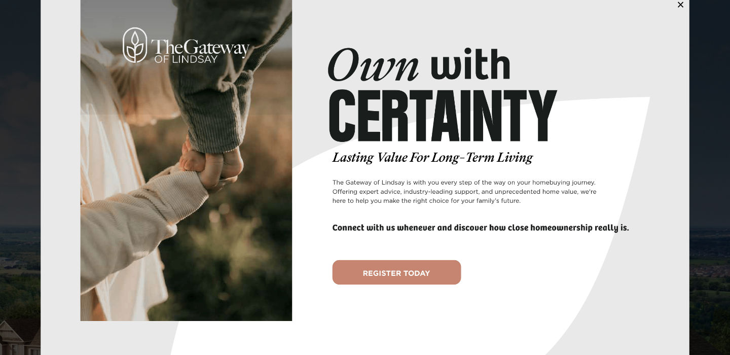 Current preview of the Gateway of Lindsay website